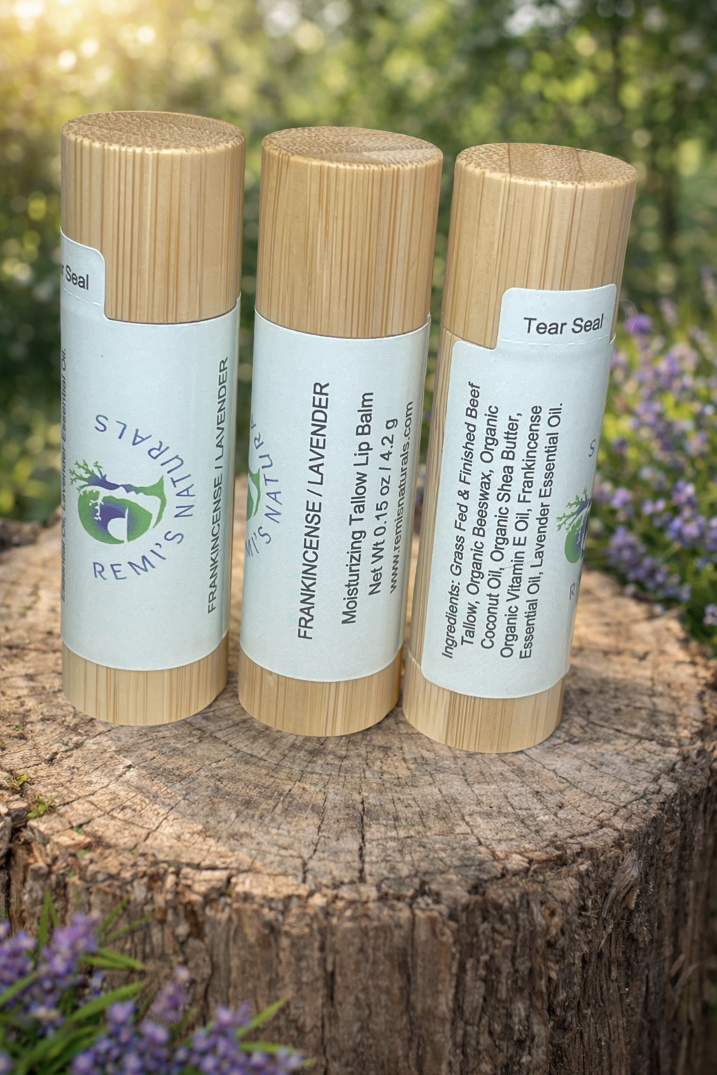 Frankincense - Lavender Tallow Lip Balm
