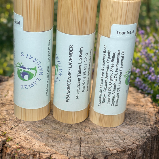 Frankincense - Lavender Tallow Lip Balm